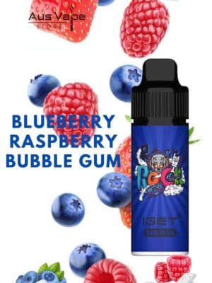 IGET BAR PLUS - BLUEBERRY RASPBERRY BUBBLE GUM - 6000 PUFFS