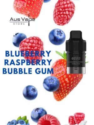 IGET BAR PLUS POD ONLY - BLUEBERRY RASPBERRY BUBBLE GUM - 6000 PUFFS