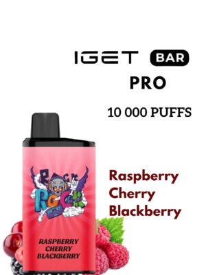 IGET BAR PRO - RASPBERRY CHERRY BLACKBERRY - 10000 PUFFS